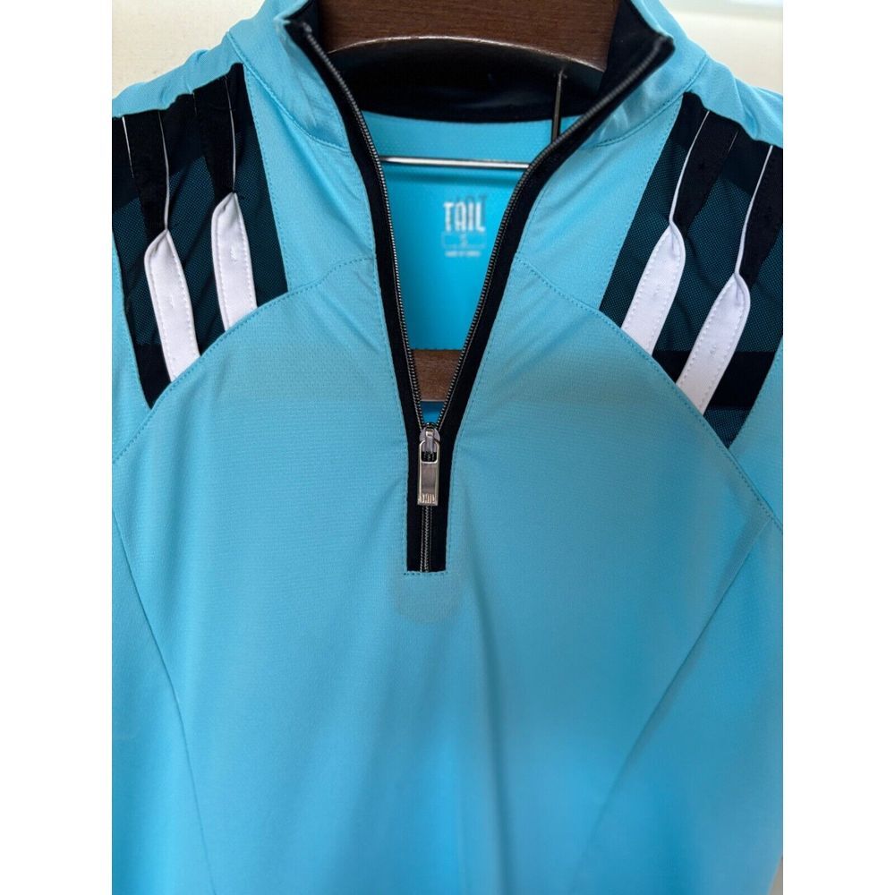 Tail Shirt Womens Small Sleeveless Aqua Golf White Label Pickleball golf